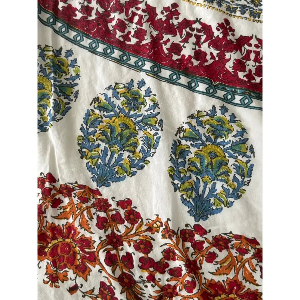 Pottery Barn Aurora Medallion Queen / Full Duvet Multicolored cotton 92 X 88